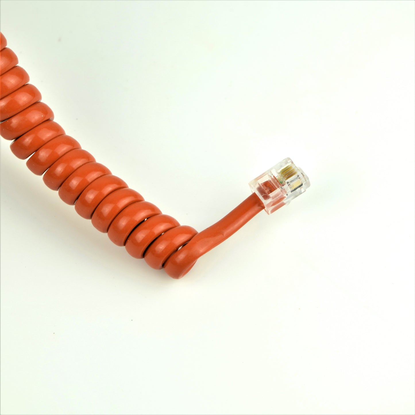 Cord - Handset - Vinyl  - Burnt Orange - Modular Curly