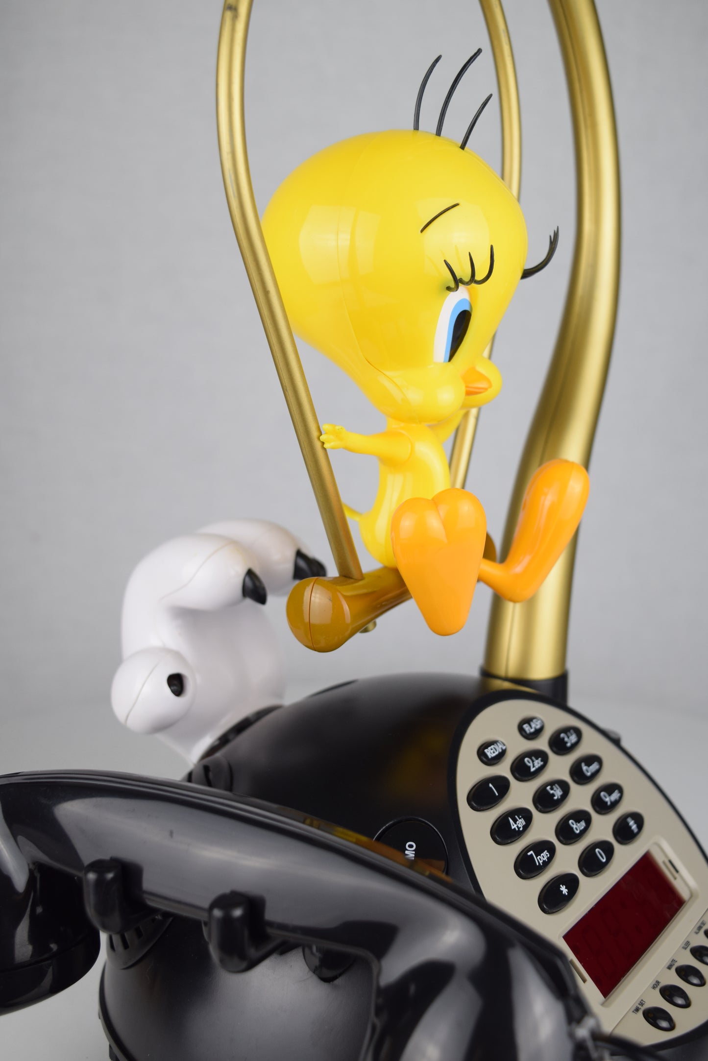 Tweety Bird on Swing Novelty Phone/Clock/Radio