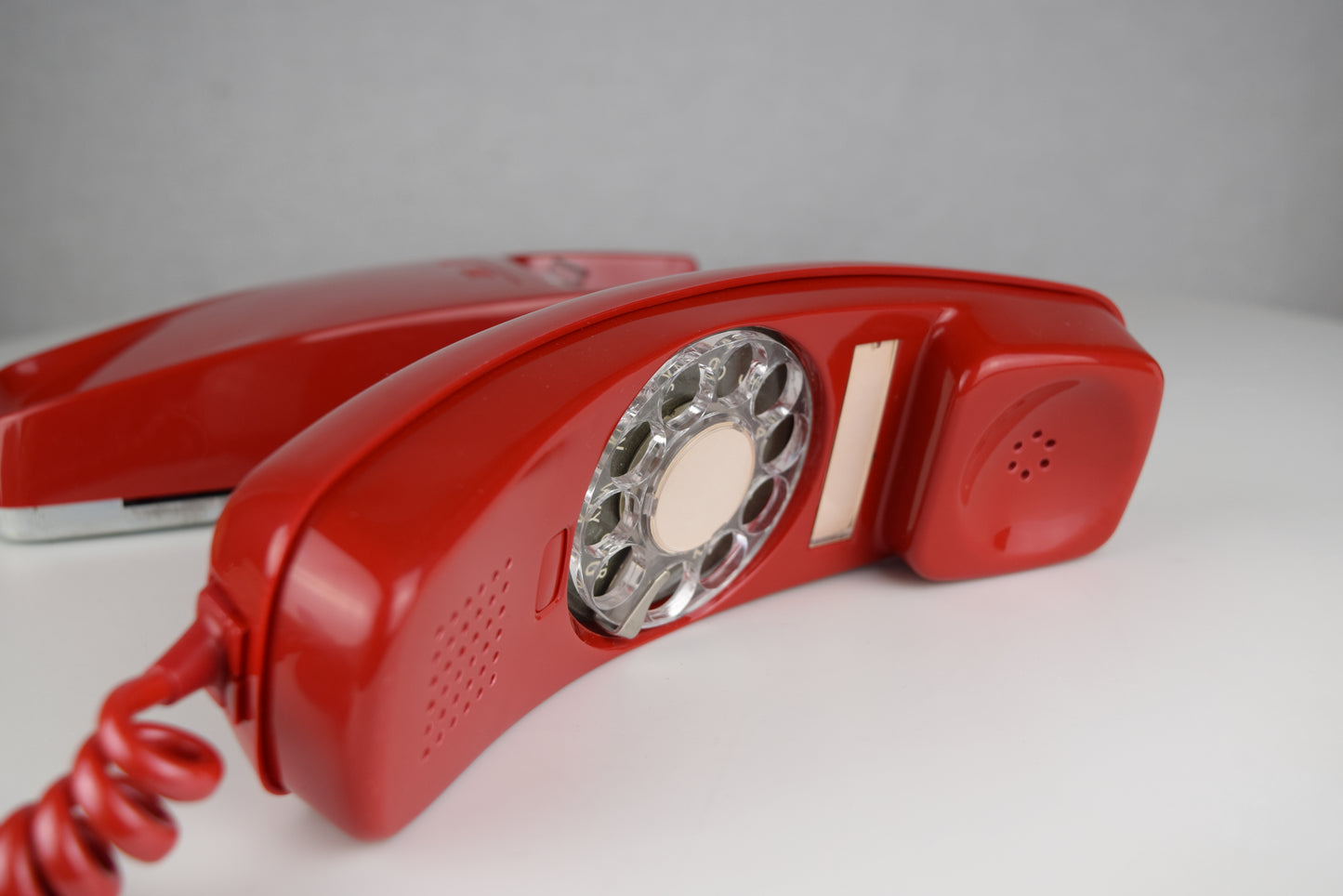 Rotary Dial Trimline Wall Phone - Red