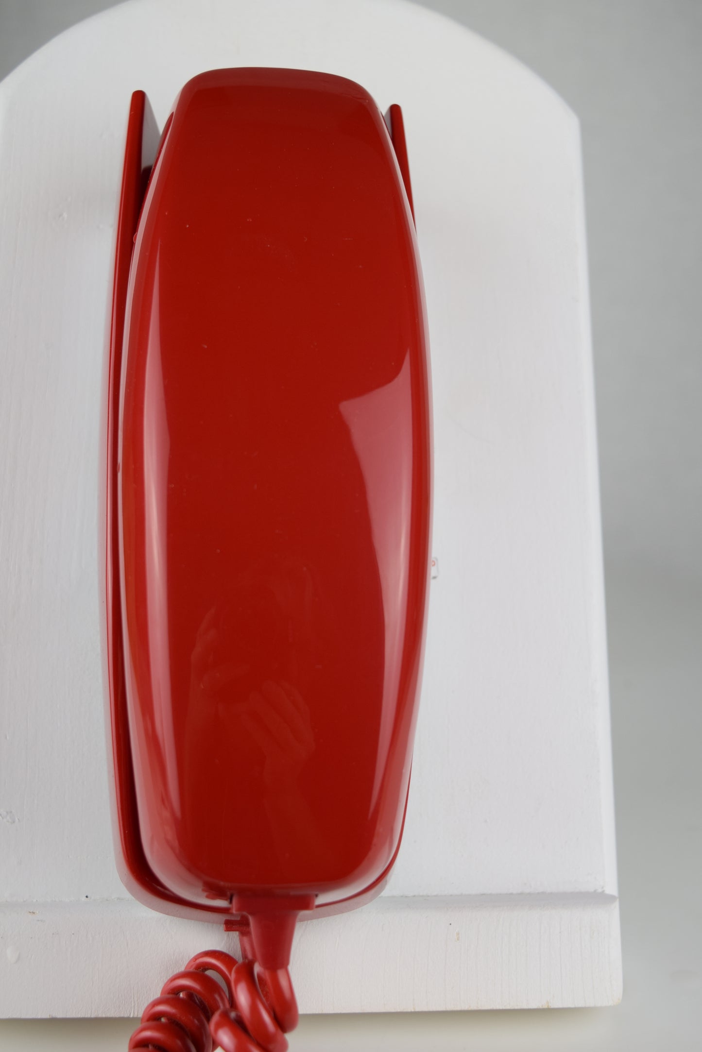 Rotary Dial Trimline Wall Phone - Red