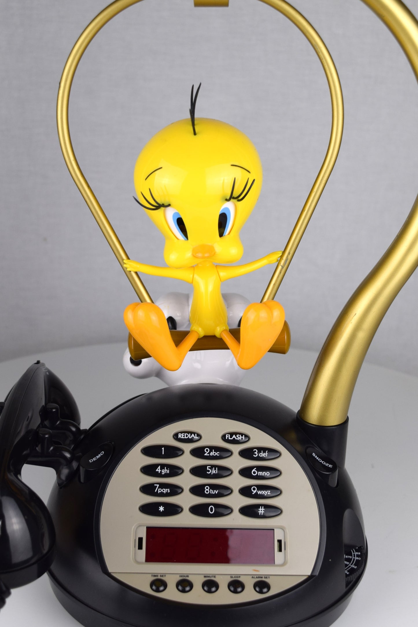 Tweety Bird on Swing Novelty Phone/Clock/Radio