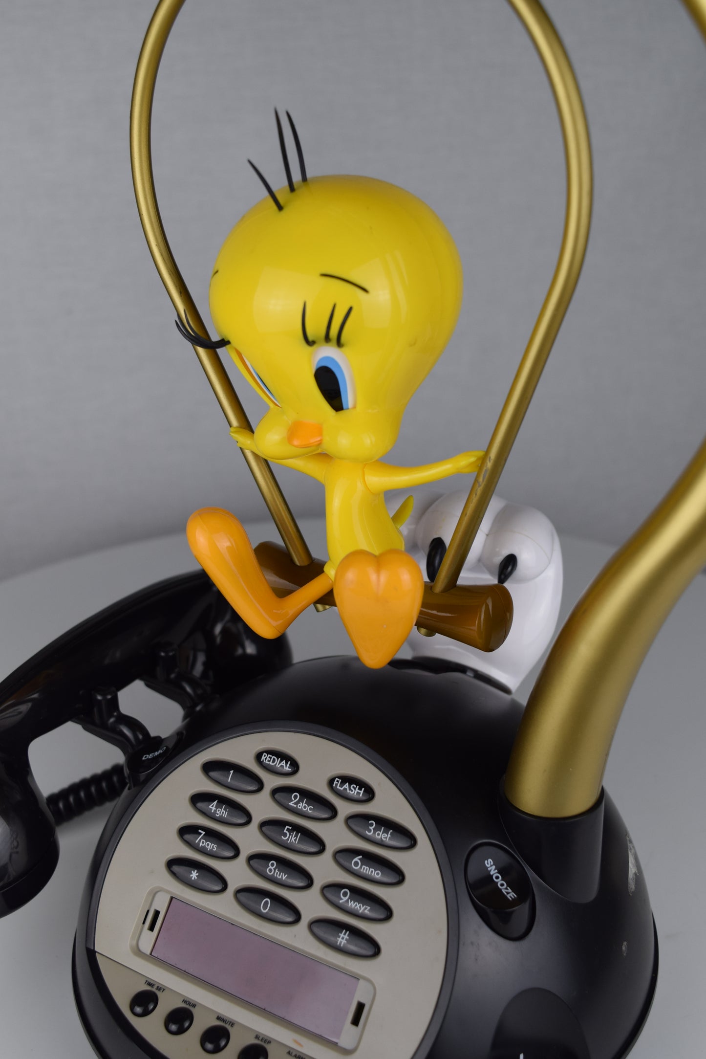 Tweety Bird on Swing Novelty Phone/Clock/Radio
