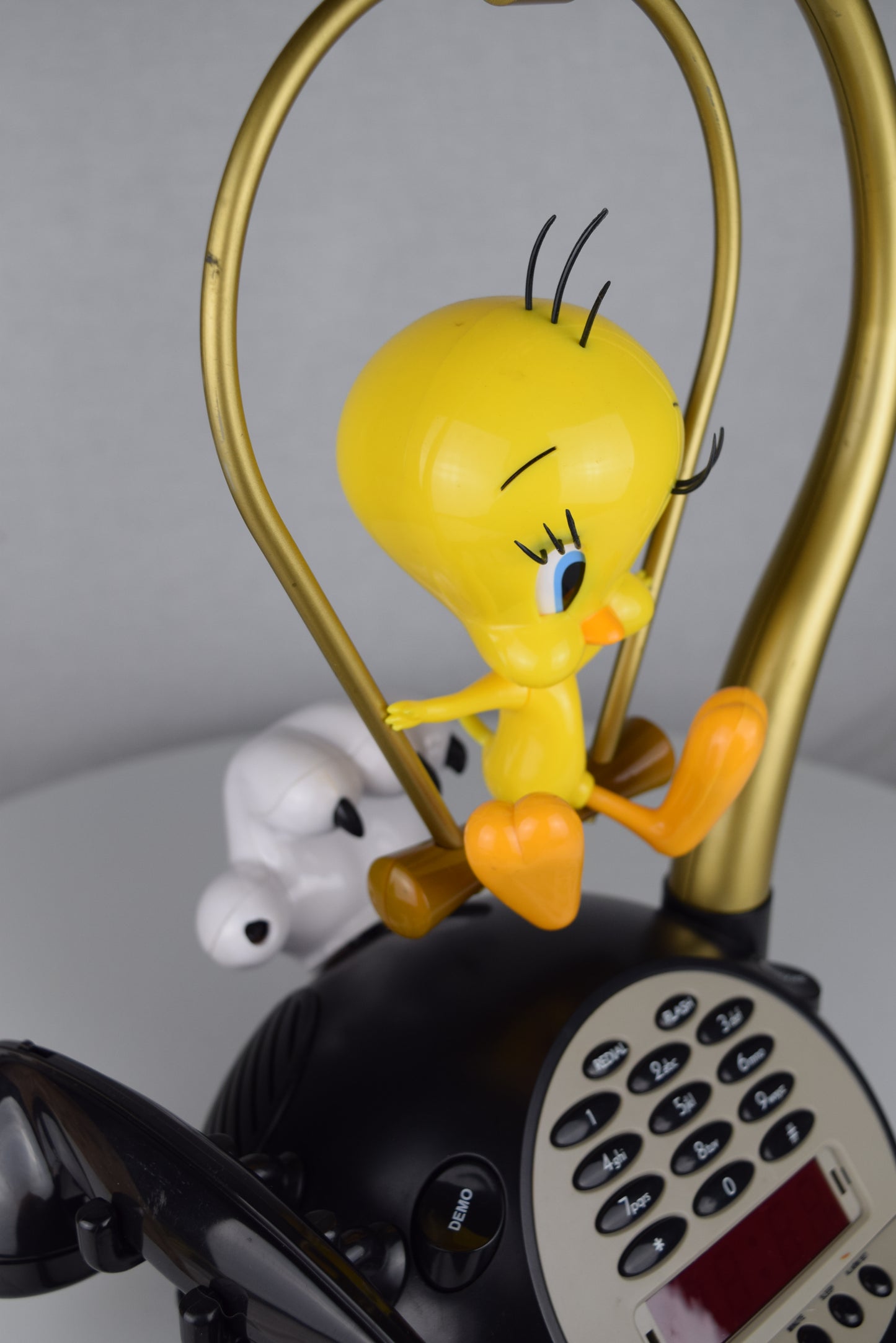 Tweety Bird on Swing Novelty Phone/Clock/Radio