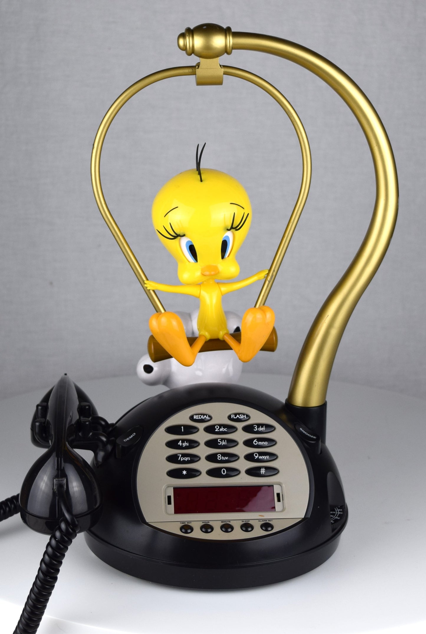 Tweety Bird on Swing Novelty Phone/Clock/Radio