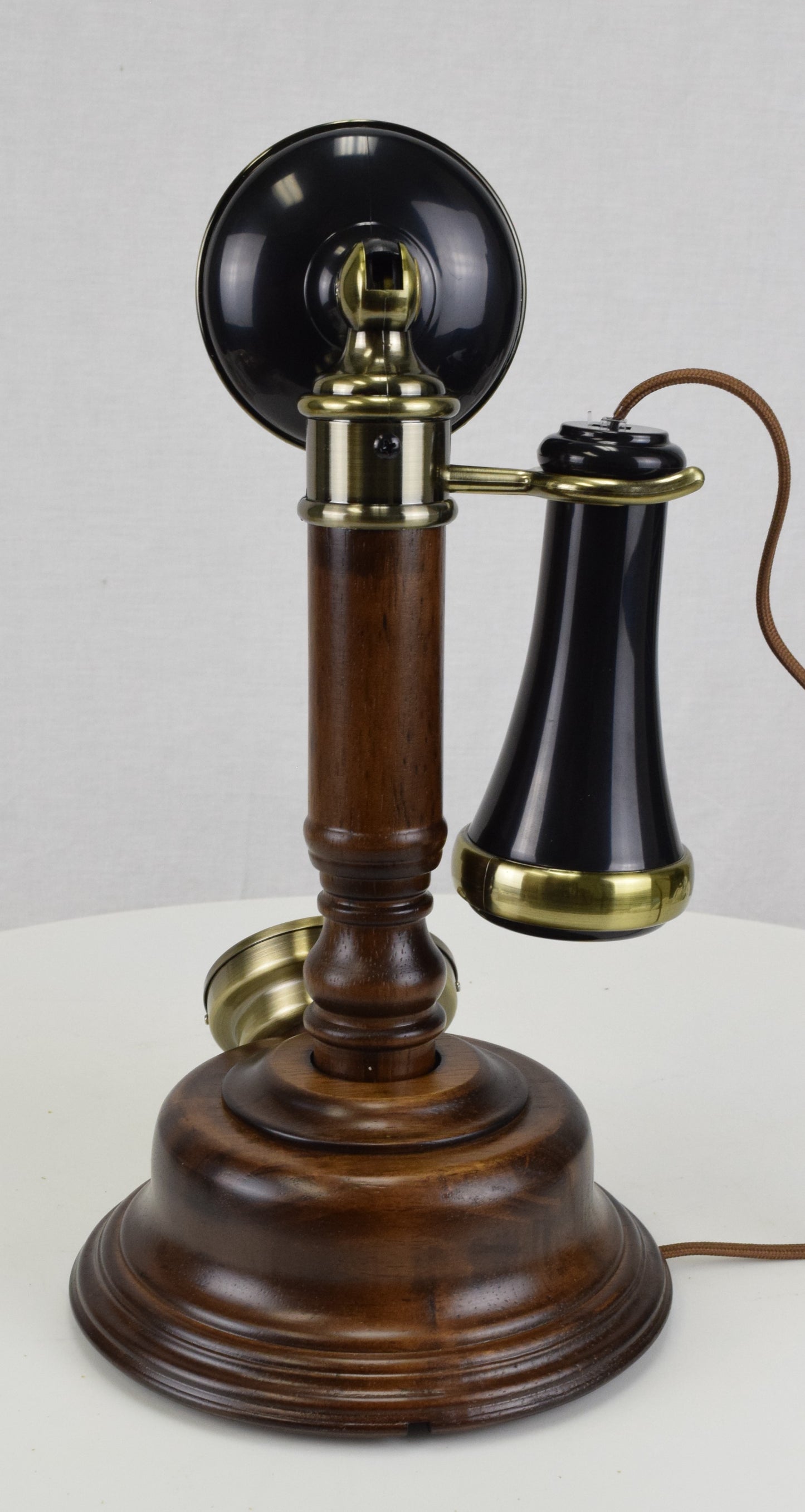 Roman Style Candlestick Telephone with Rotary Style Pushbutton Dial