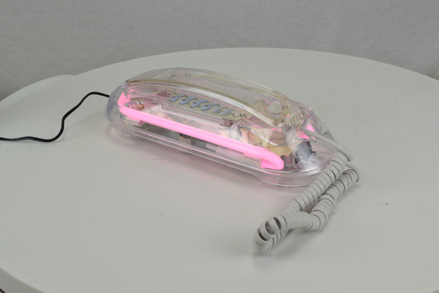 Transparent Deskphone with Neon Light