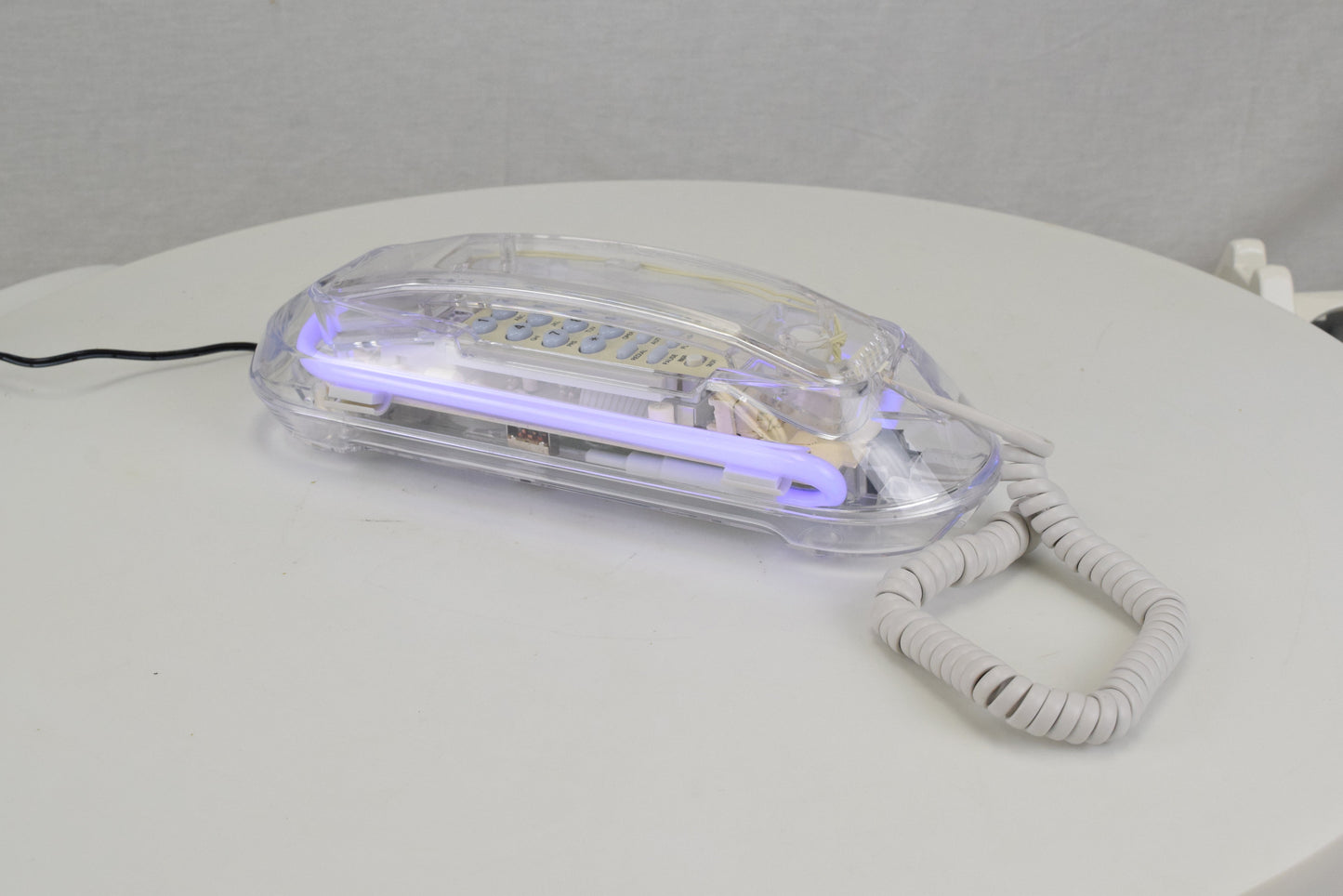 Transparent Deskphone with Neon Light