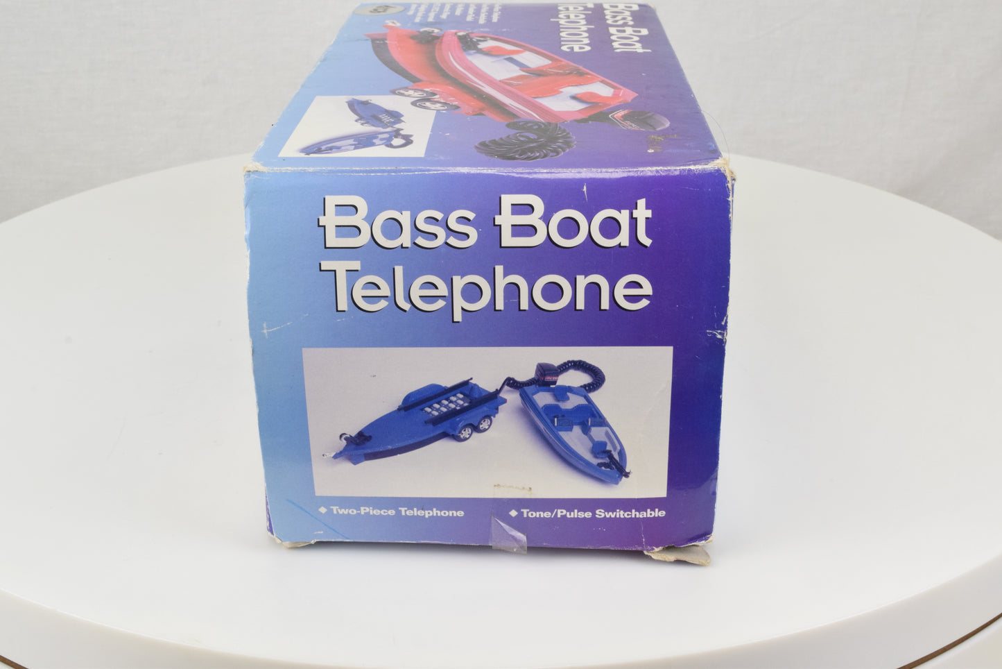 Bass Fishing Boat Telephone - Blue