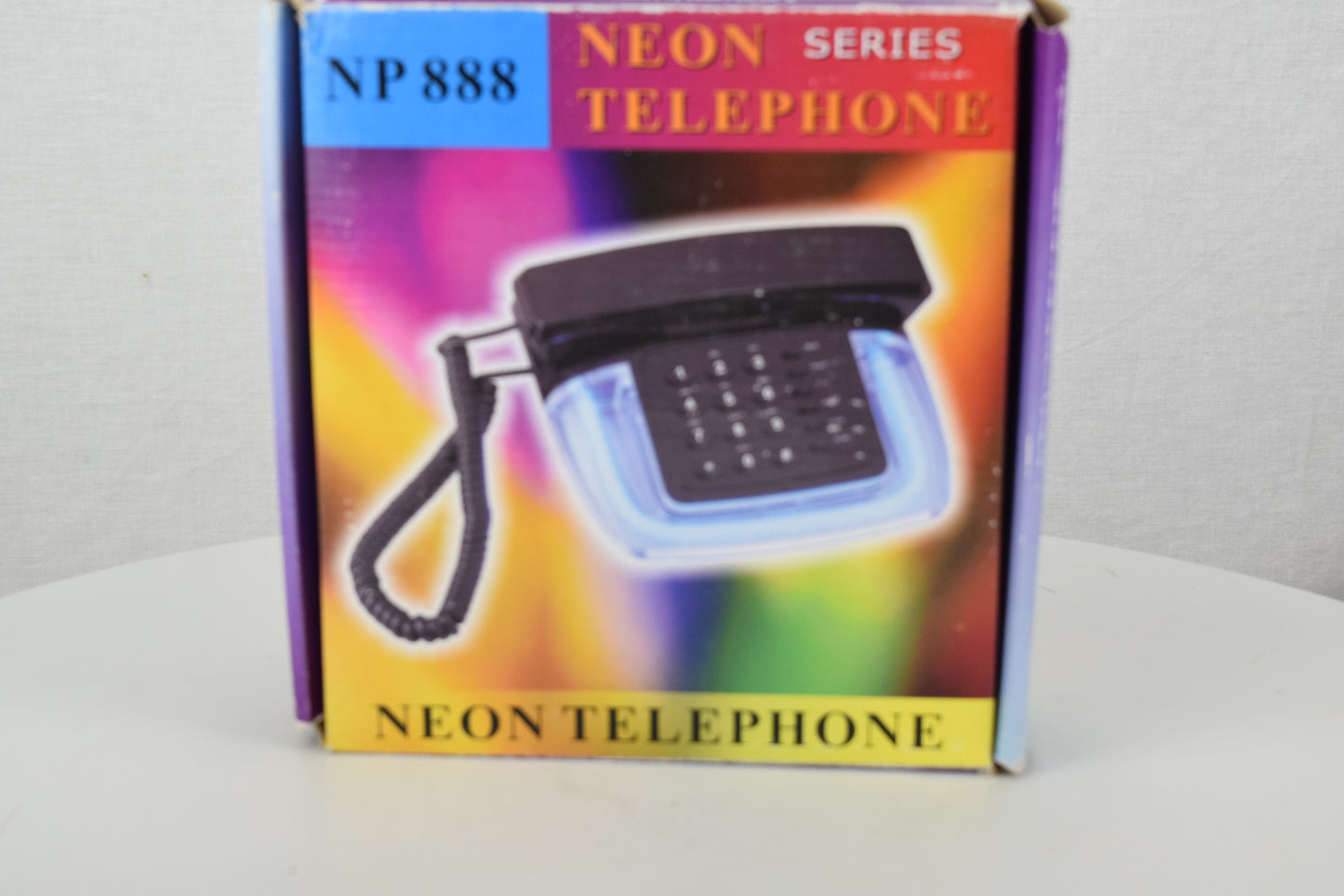 Neon Glow Telephone - Black/Clear with Green Light