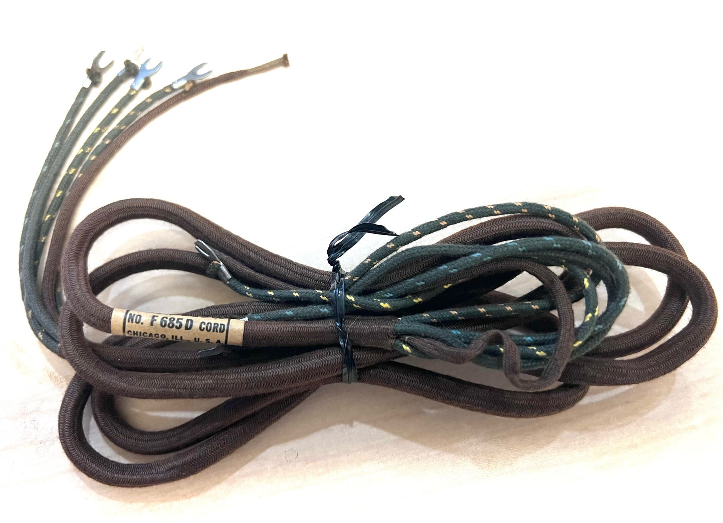 Cord Cloth - 4 Conductor- Brown - NOS Kellogg F685D FOR 710/730/900/925 Masterphones
