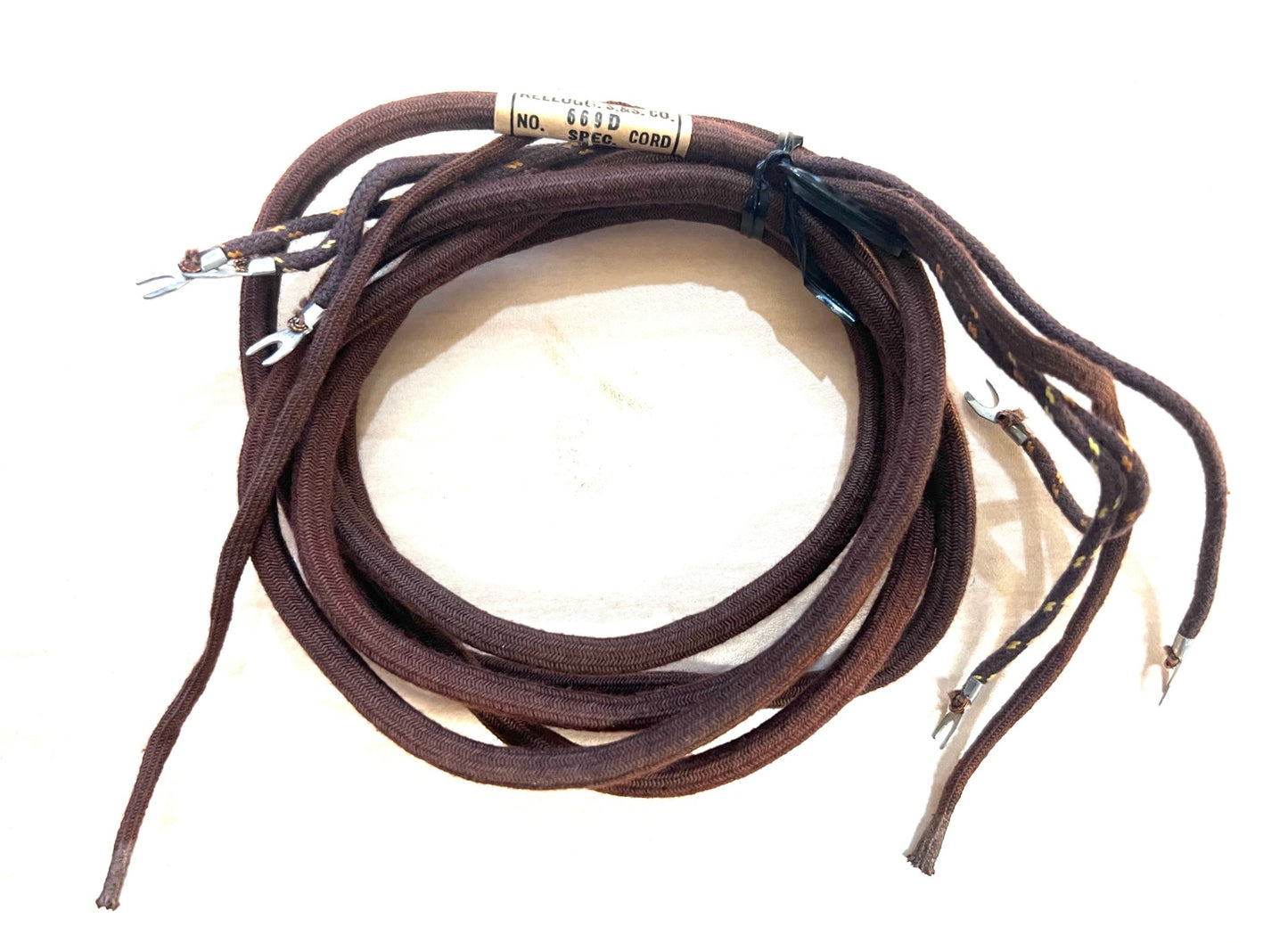 Cloth Cord - 3 Conductor- Brown - Kellogg  F669D