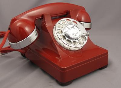 Western Electric 302 - Deep Red - Chrome Trim