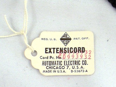 Cord - Handset - Extensicord by Automatic Electric - Brown with pink trace