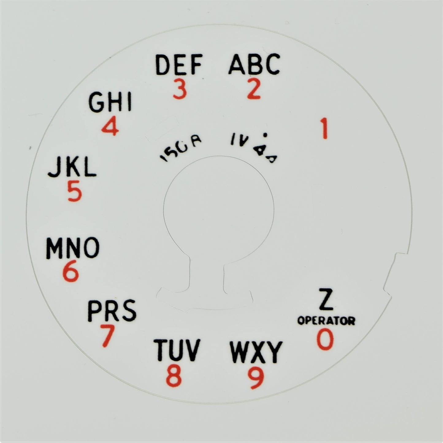 Western Electric 150b Alphanumeric Dial plate Overlay for No 5 Dials