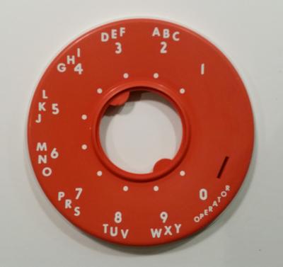 Stromberg Carlson 500/554 Dial Bezel,Bright Red