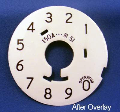 Western Electirc 150a Numeric Dial Plate Overlay for No 5 Dials