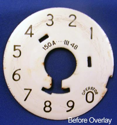 Western Electirc 150a Numeric Dial Plate Overlay for No 5 Dials