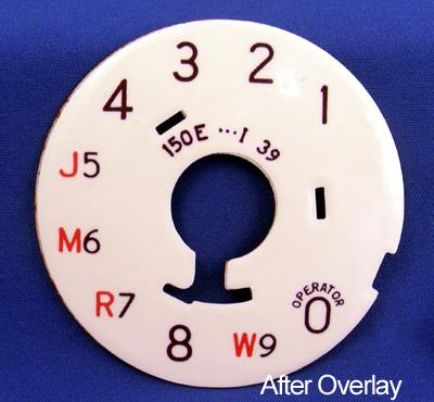 Western Electric 150e Party Line Dial Plate Overlay
