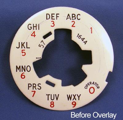 Western Electric 164a Alphanumeric Dial Plate Overlay for No 6 Dials