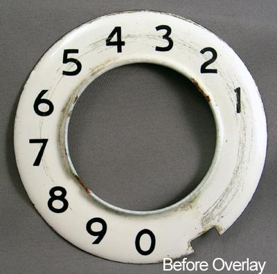 Automatic Electric Numeric Dial Plate Overlay