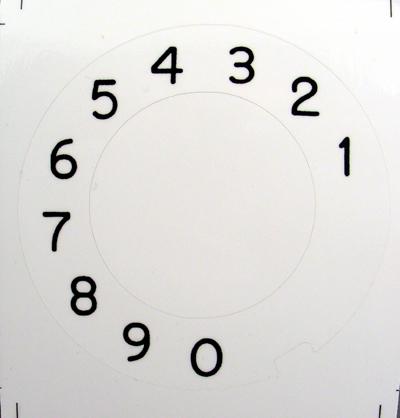 Automatic Electric Numeric Dial Plate Overlay