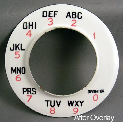 Western Electric Alphanumeric 132b Overlay  for No 2 DIals - Notchless