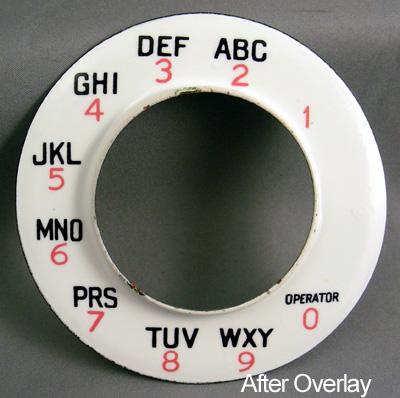Western Electric Alphanumeric 132b Overlay for No 2 DIals - Notchless
