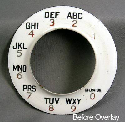 Western Electric Alphanumeric 132b Overlay for No 2 DIals - Notchless