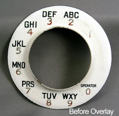 Western Electric Alphanumeric 132b Overlay  for No 2 DIals - Notchless