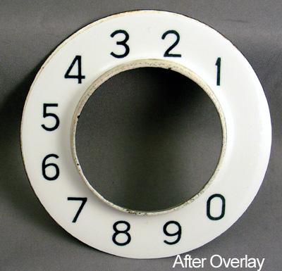 Western Electric 132a Numeric Overlay  for No 2 Dials - Notchless