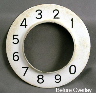 Western Electric 132a Numeric Overlay  for No 2 Dials - Notchless