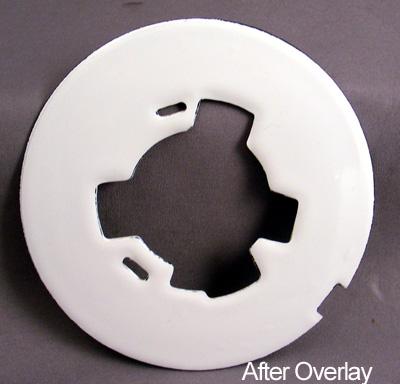 Western Electric White Blank Dial Plate Overlay for No 6 Dial