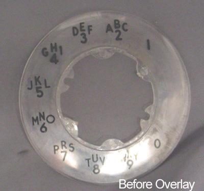 Western Electric  Alphanumeric Princess Dial Plate Overlay