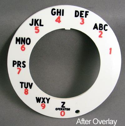 Stromberg Carlson Red Alphanumeric Dial Plate Overlay