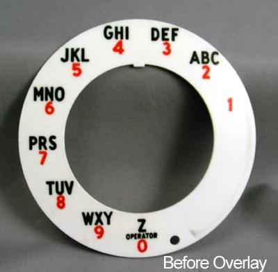 Stromberg Carlson Red Alphanumeric Dial Plate Overlay