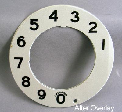 Stromberg Carlson Gray Numeric Dial Plate Overlay