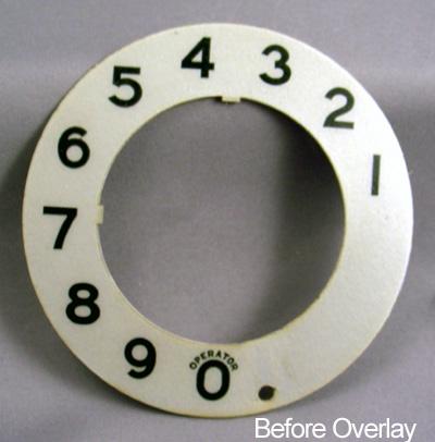 Stromberg Carlson Gray Numeric Dial Plate Overlay