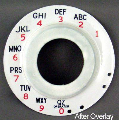 British Post Office (B.P.O.) European Alphanumeric Dial Plate Overlay