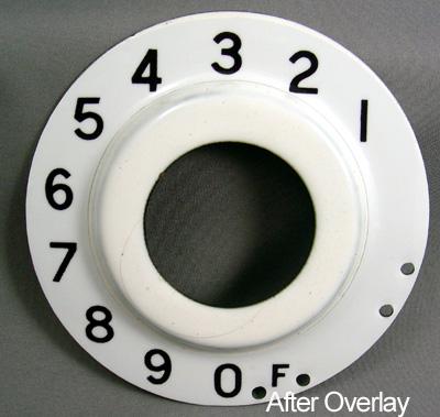 British Post Office (B.P.O.) Numeric Dial Plate Overlay