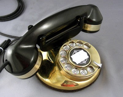 Reproduction Petite Desk Telephone -  Brass Version