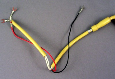 Cord - Handset - Pastel Yellow - Hardwired Curly - 4 Conductor - Spade Terminations