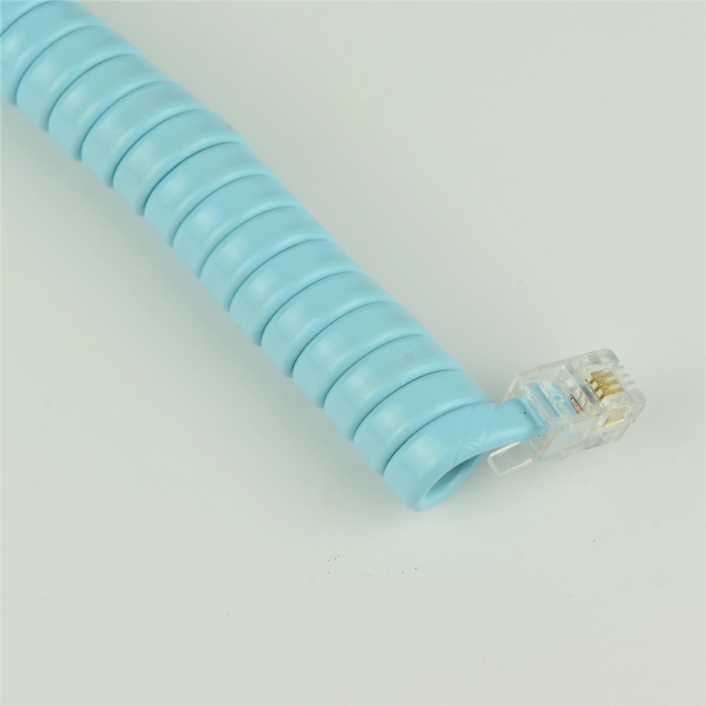 Cord - Handset - Vinyl - Aqua Blue - Modular Curly