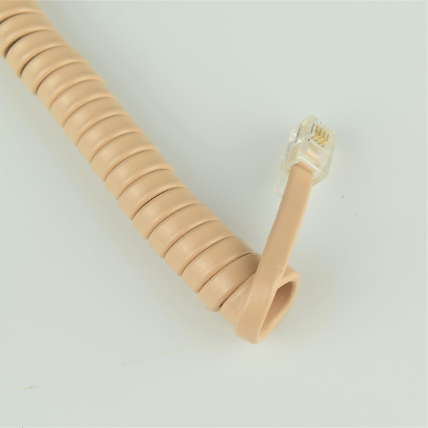 Cord - Handset - Vinyl - Beige - Modular Curly