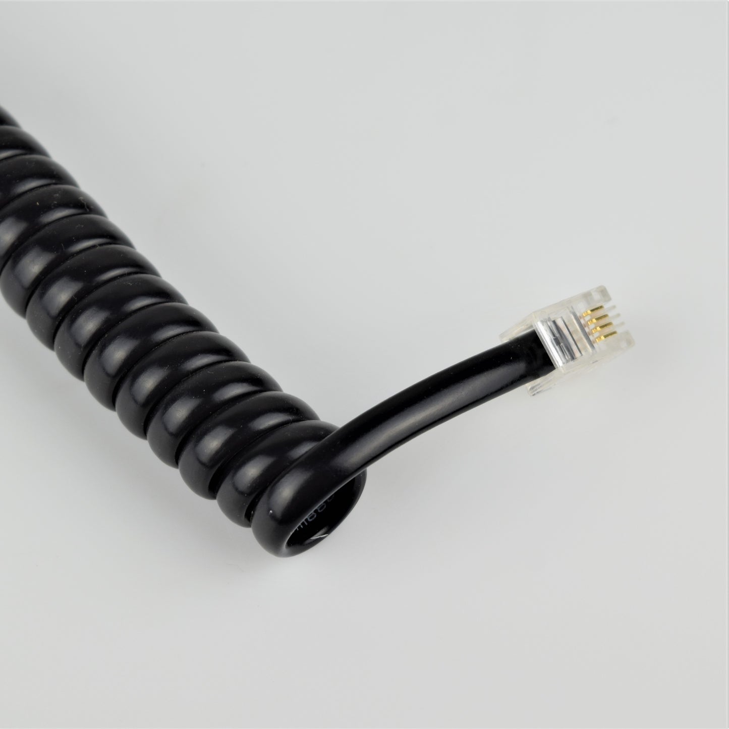 Cord - Handset - Vinyl - Black - Modular Curly