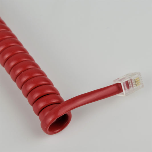 Cord - Handset - Vinyl  - Cherry Red - Modular Curly
