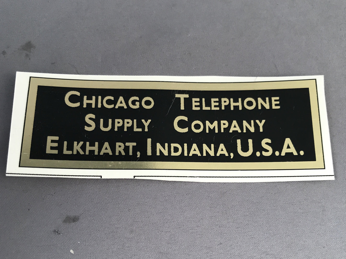Water Decal - Chicago Telephone Supply Company - Black