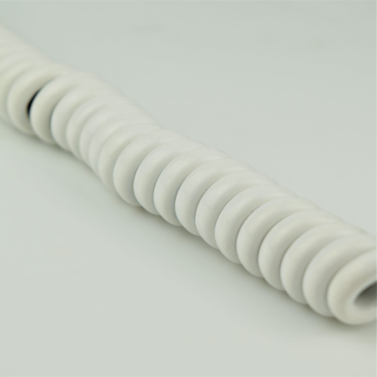 Cord - Handset - White - Hardwired Curly - 4 Conductor - Spade terminations