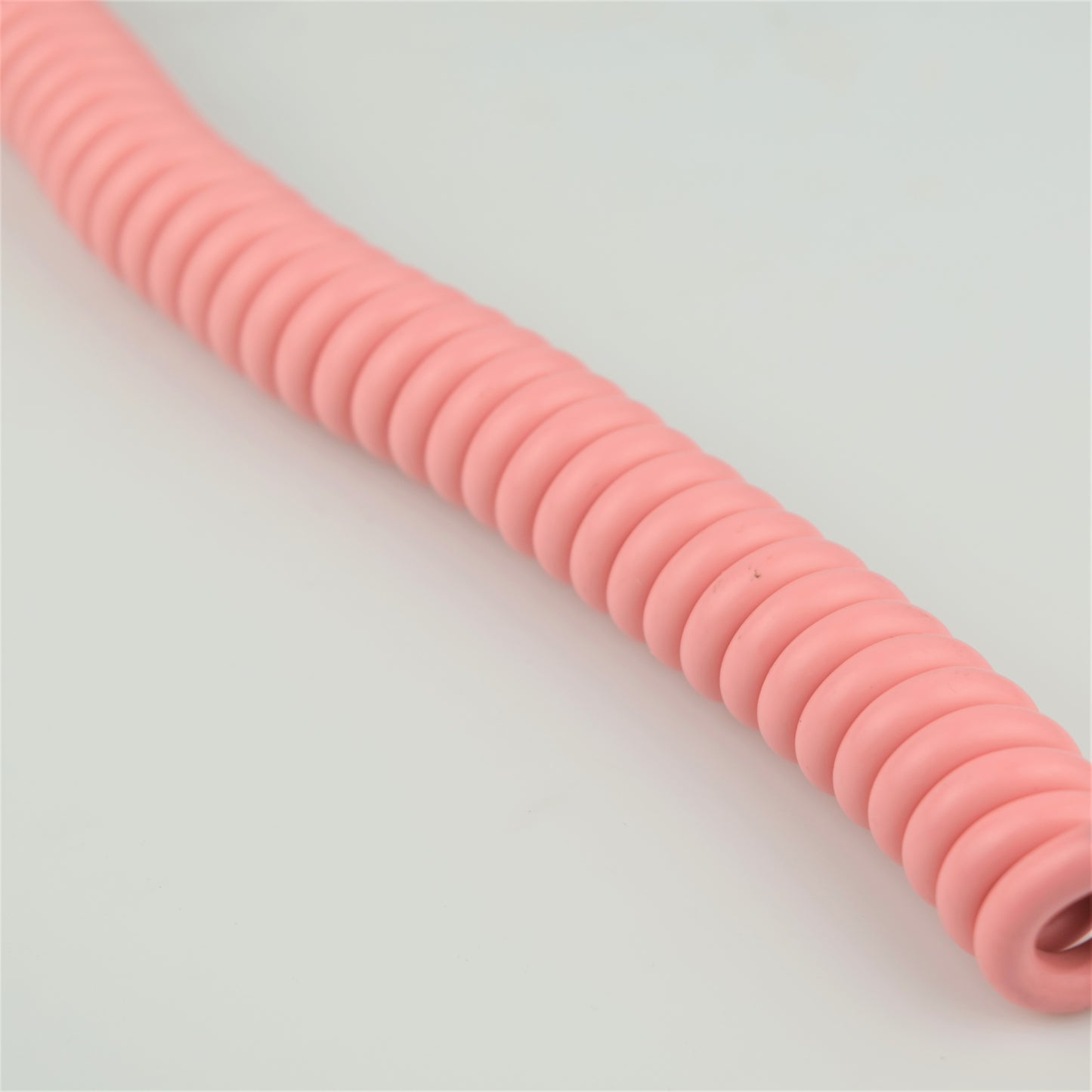 Cord - Handset- Pink - Hardwired Curly - 4 Conductor - spade terminations