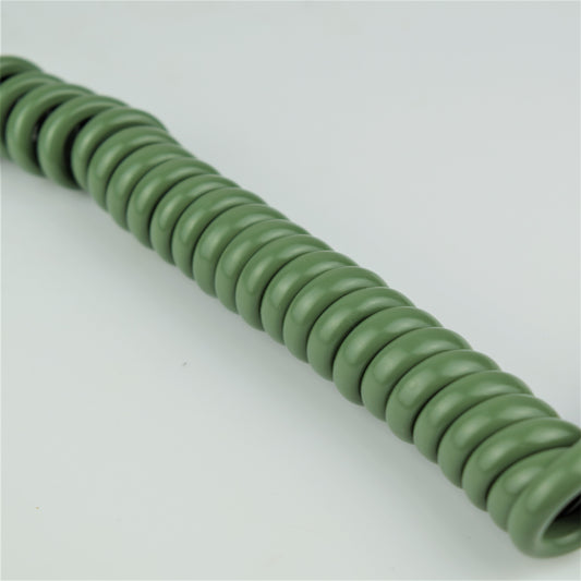 Cord - Handset - Green - Hardwired - 4 Conductor - Spade Terminations
