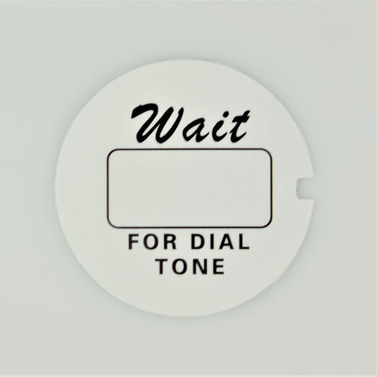Western Electric Dial Card - White - Script